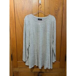 Lane Bryant Shimmer Lightweight Sweater — Silver, Size 22/24